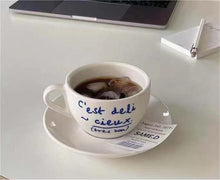 Load image into Gallery viewer, C’ est deli cup and saucer
