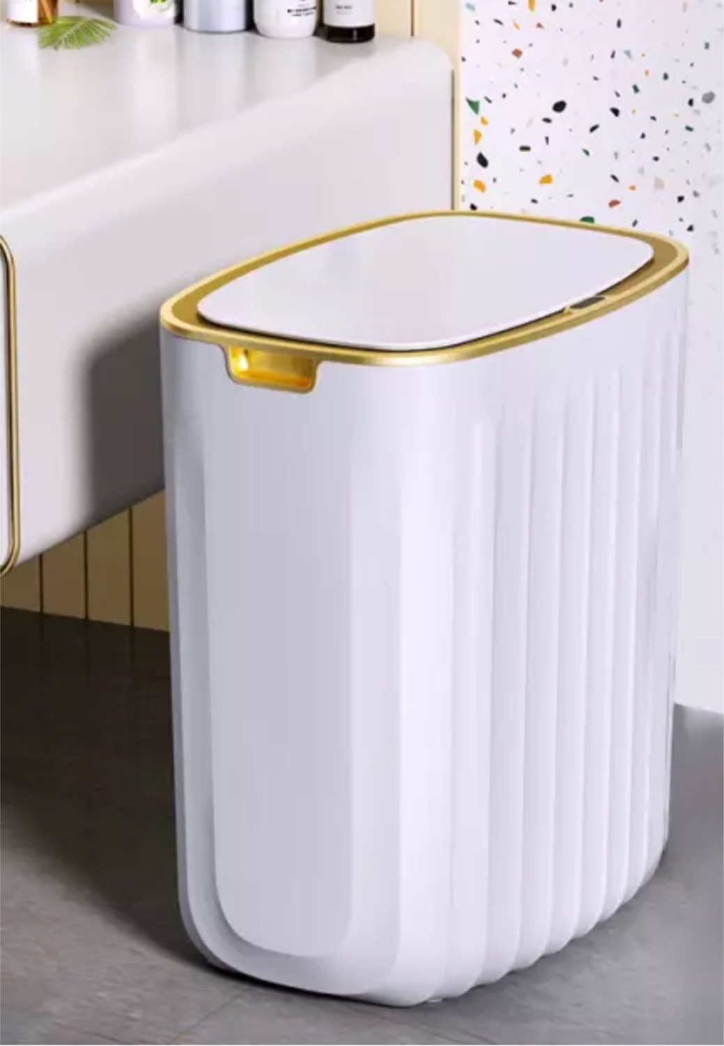 Smart sensor bathroom waste bin