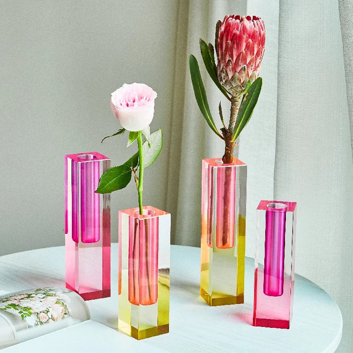 acrylic pillar vases