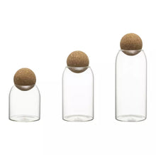 Load image into Gallery viewer, Glass Cork Ball Storage Jars
