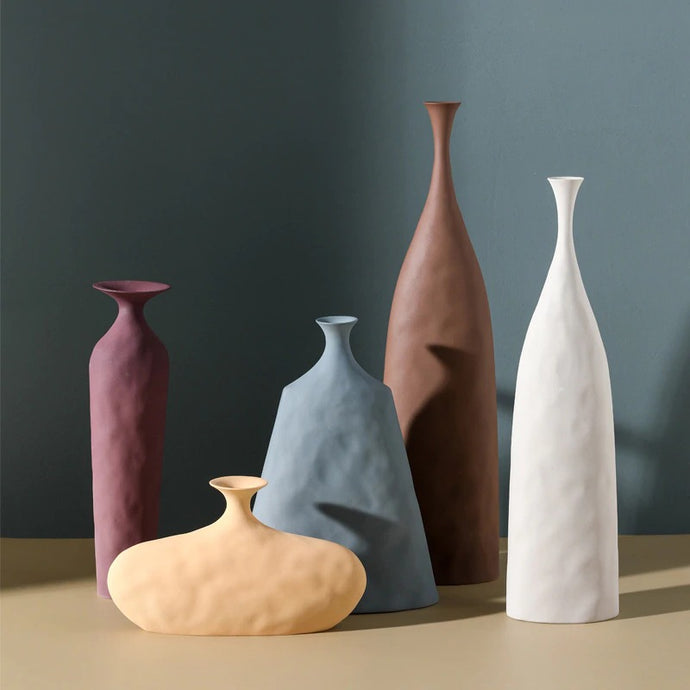 Handmade Soft Textured Ceramic Vases