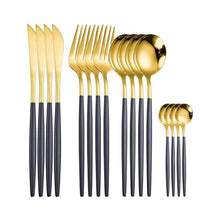 Load image into Gallery viewer, 16 piece stainless steel cutlery set 
