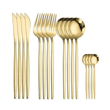 Load image into Gallery viewer, 16 piece stainless steel cutlery set 
