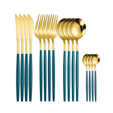 Load image into Gallery viewer, 16 piece stainless steel cutlery set 
