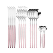 Load image into Gallery viewer, 16 piece stainless steel cutlery set 
