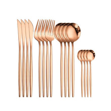 Load image into Gallery viewer, 16 piece stainless steel cutlery set 
