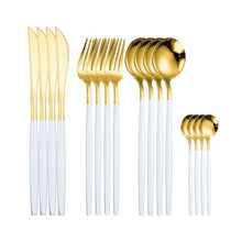 Load image into Gallery viewer, 16 piece stainless steel cutlery set 
