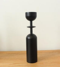 Load image into Gallery viewer, Black Minimalist Wooden Candle Holders
