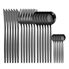 Load image into Gallery viewer, 24 piece stainless steel cutlery set 
