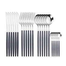 Load image into Gallery viewer, 24 piece stainless steel cutlery set 

