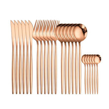 Load image into Gallery viewer, 24 piece stainless steel cutlery set 
