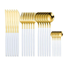 Load image into Gallery viewer, 24 piece stainless steel cutlery set 
