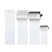 Load image into Gallery viewer, 24 piece stainless steel cutlery set 
