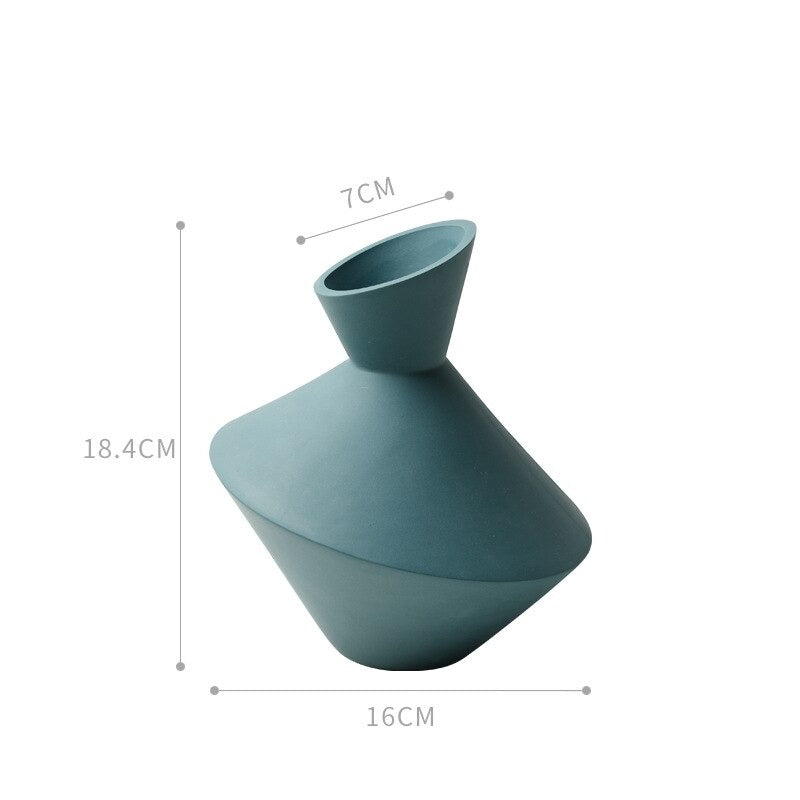 Brutalist Angled Ceramic Vases