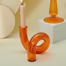 Load image into Gallery viewer, Glass Coil Candle Holder

