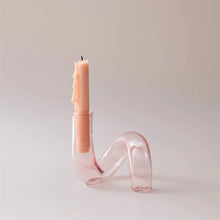 Load image into Gallery viewer, Glass Coil Candle Holder
