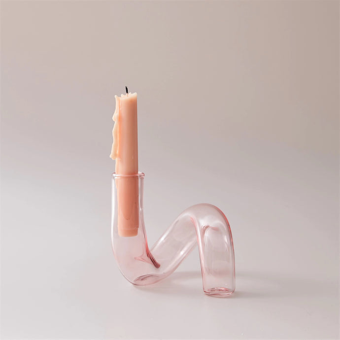 Glass Coil Candle Holder