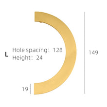 Load image into Gallery viewer, Semi Circle Brass Handles
