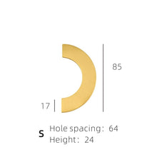 Load image into Gallery viewer, Semi Circle Brass Handles
