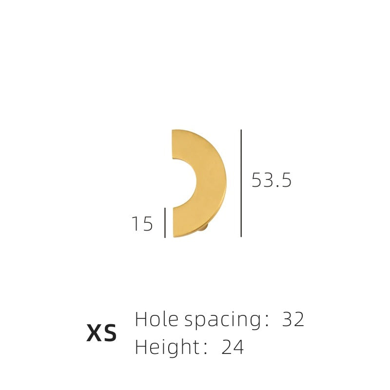 Semi Circle Brass Handles