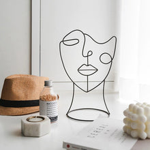 Load image into Gallery viewer, abstract iron face sculptures 
