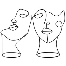 Load image into Gallery viewer, abstract iron face sculptures 
