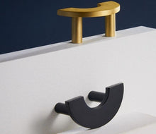 Load image into Gallery viewer, Semi Circle Brass Handles
