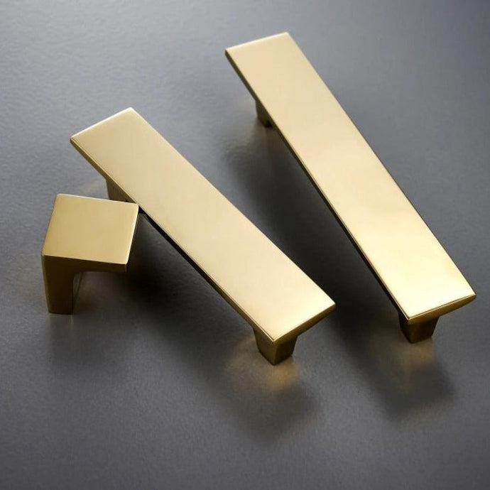 art deco solid brass handle