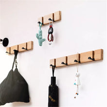 Load image into Gallery viewer, Bamboo Folding Coat Hooks
