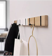 Load image into Gallery viewer, Bamboo Folding Coat Hooks

