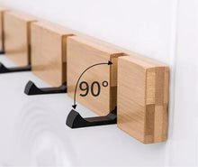 Load image into Gallery viewer, Bamboo Folding Coat Hooks
