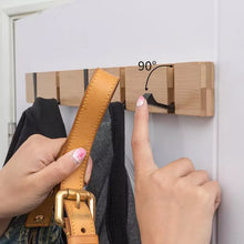 Load image into Gallery viewer, Bamboo Folding Coat Hooks
