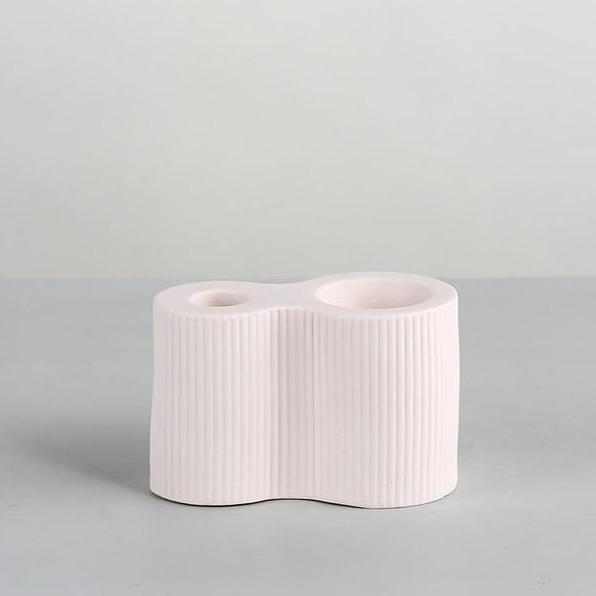 Dual Ceramic Candle Holder