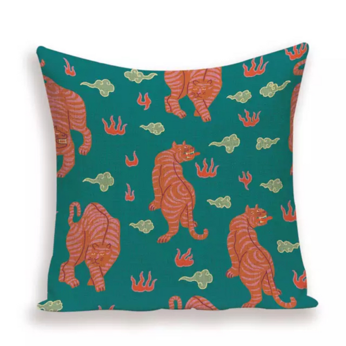 asian tiger cushion covers