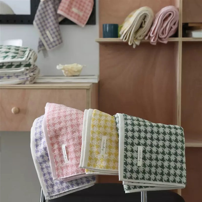 Houndstooth Cotton Towels