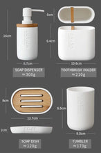 Load image into Gallery viewer, Monochrome Bathroom Accessory Set
