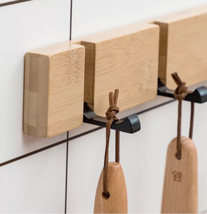 Bamboo Folding Coat Hooks
