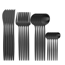 Load image into Gallery viewer, 24 piece stainless steel cutlery set 
