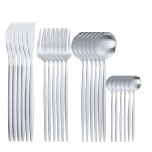 Load image into Gallery viewer, 24 piece stainless steel cutlery set 
