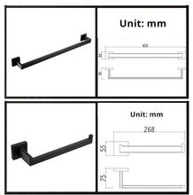 Load image into Gallery viewer, Matt Black Bathroom Accessories Bari Range
