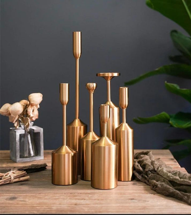 Metal Gold Plated Candle Stick Holder