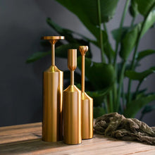 Load image into Gallery viewer, Metal Gold Plated Candle Stick Holder
