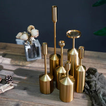Load image into Gallery viewer, Metal Gold Plated Candle Stick Holder
